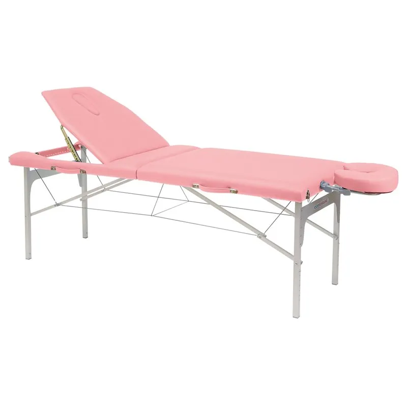 C3416 table de massage portable aluminium avec grand dossier
