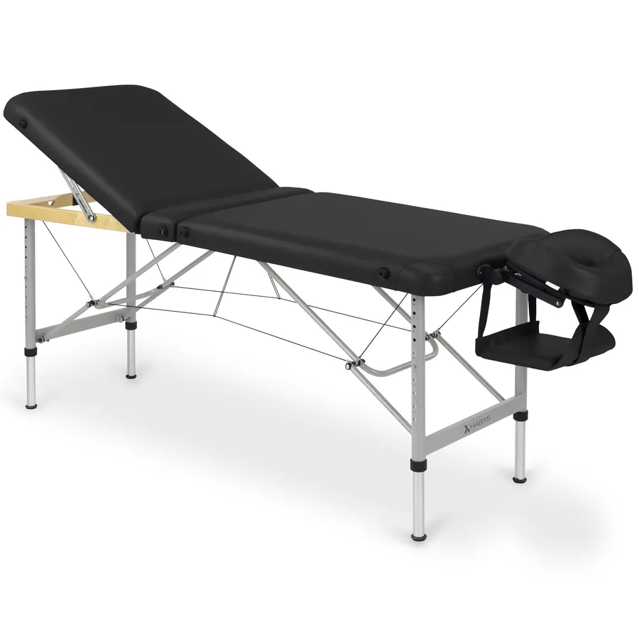 AERO PLUS table Alu portable avec dossier Noire