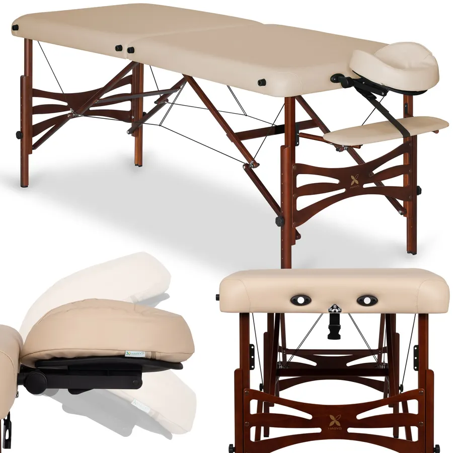 Table de massage en bois portable - pliante PANDA ACAJOU