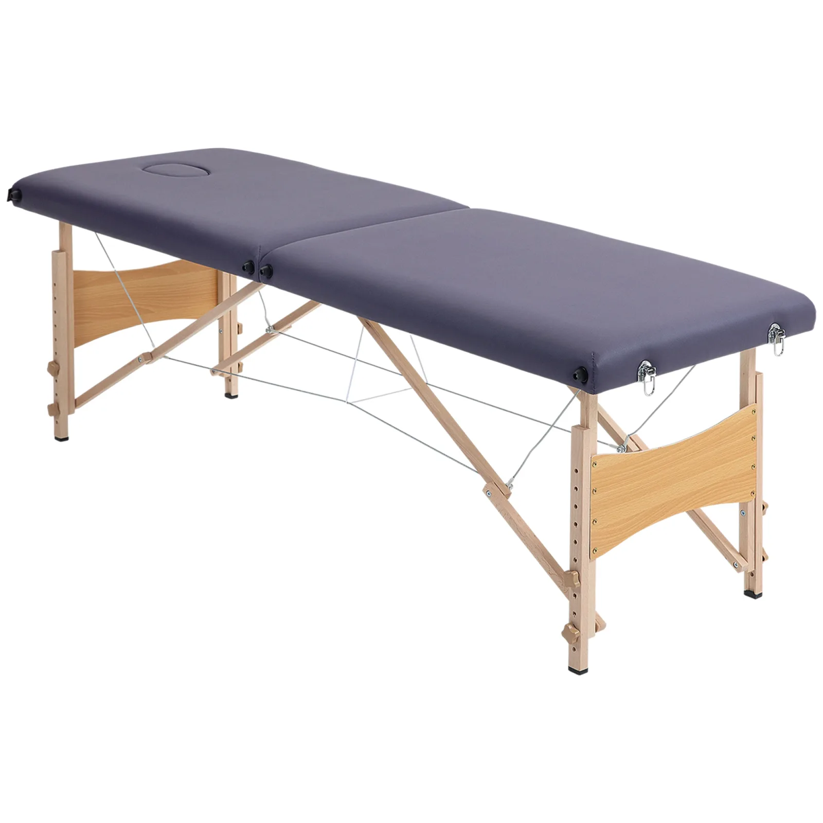 Table de massage pliante Homcom en hêtre, 186 × 60 cm, violet